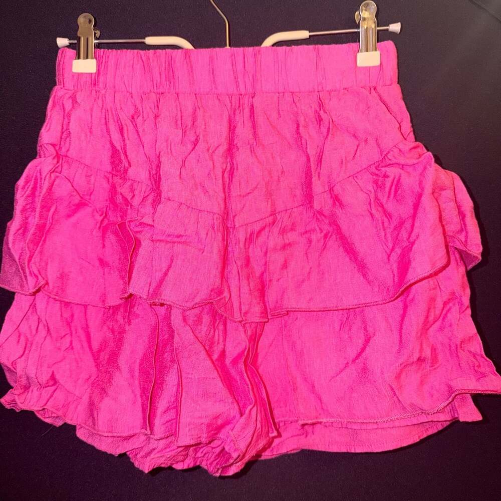 Franco Ruffle Tiered Skort Pink #0744